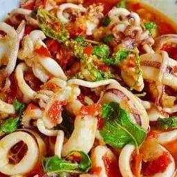 Squid with Basil Rice