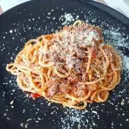 Spaghetti with minced Australian beef