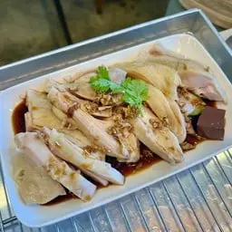 Boiled and chopped chicken #Traditional Singaporean style + rice, 1 box. Located in Bangkok. ^[Large set, very filling with plenty of meat]^