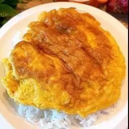 Rice with omelet (2 eggs)