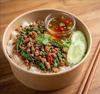ข้าวกระเพราหมูสับ