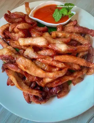 Fried sun-dried pork