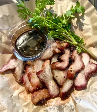 Charcoal-grilled pork
