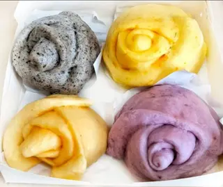 Natural flavored steamed buns set 🈷️ Sweet potato, pumpkin, taro, black sesame