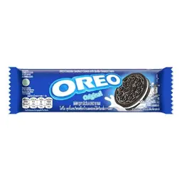 Oreo chocolate sandwich cookies with vanilla cream filling.