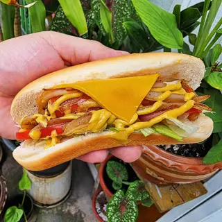 Mr.grey cheese hot dog