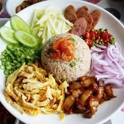 Rice mixed with shrimp paste and sweet pork (a top-selling dish in our kitchen!)