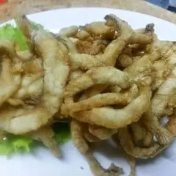 Fried snakehead fish