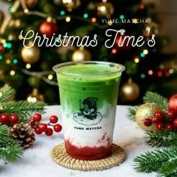 Strawberry Vanilla Matcha Latte(มัทฉะสตอเบอรี่นมตุ๋นวานิลลา)