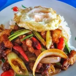 Stir-fried chili paste with rice