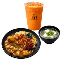 ชุดเมนูขายดี แกงกะหรี่+ชาไทย(ปกติ277฿)
