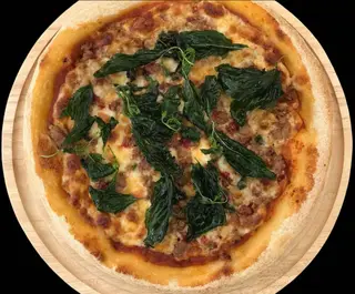 Minced Pork Basil Pizza, Size S