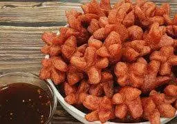 Fried red hot dog