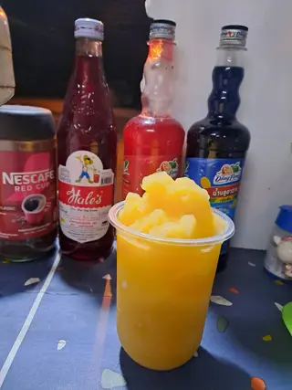 Orange smoothie (made with fresh fruit)