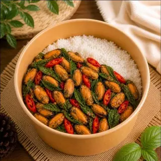 Basil mussels