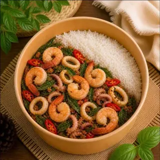 Mixed Seafood Basil Stir-fry