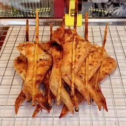 Grilled whole chicken wings