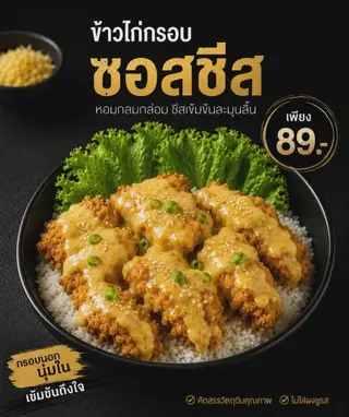 Crispy Chicken Rice with Cheese Sauce