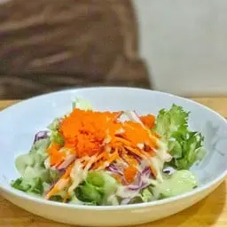 Crab stick and shrimp roe salad