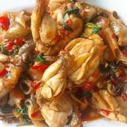 Frog legs with rice