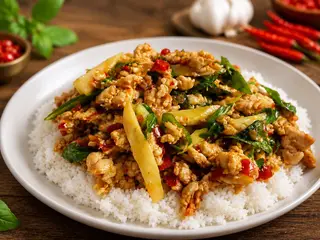 Stir-fried bamboo shoots