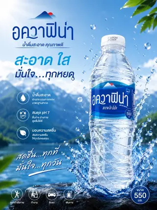 Drinking water, 550 ml.
