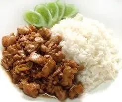ข้าวราดไก่ทอดกระเทียม