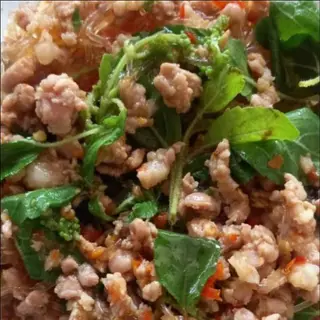 Glass noodle basil rice