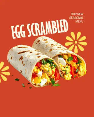 เบอริโต้ไข่ข้น​ Egg​ Scrabled