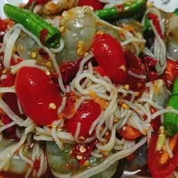 ตำซั่วกุ้งสด ปู+ปลาร้า