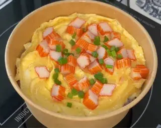 Rice with creamy egg