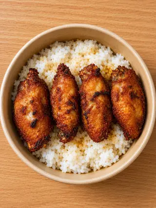 ข้าวหน้าปีกไก่ทอดนิวส์ออลีน