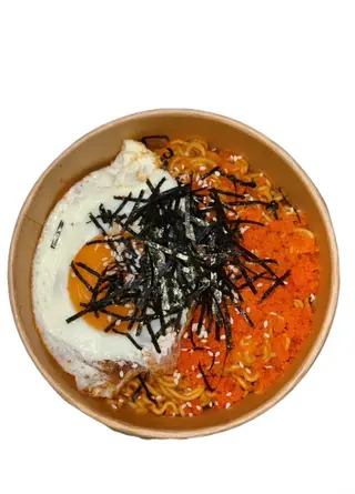 มาม่าเผ็ดเกาหลีไข่ดาว+ไข่กุ้ง