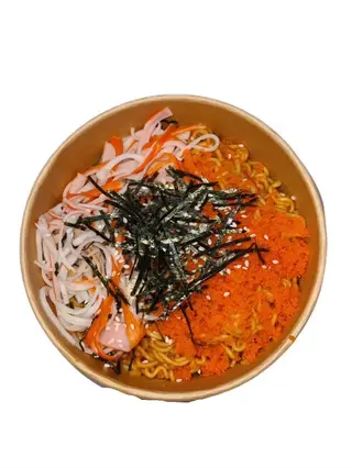 มาม่าเผ็ดเกาหลีปูอัด+ไข่กุ้ง