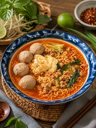 มาม่าพริกเผาเนื้อ