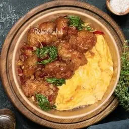 ข้าวกะเพราไข่ข้น