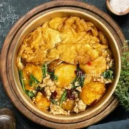 ข้าวกะเพราเต้าหู้ไก่สับ