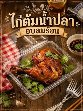 ไก่อบลมร้อน1ชิ้น