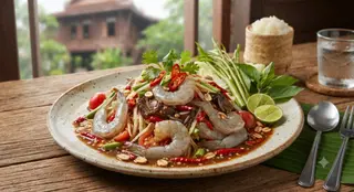 ส้มตำกุ้งสด