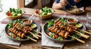 ไก่ย่างนมสดเซ็ท3ไม้ข้าวเหนียว1ห่อ