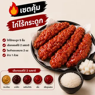 🔥เซตคุ้ม ไก่ไร้กระดูก 5 ชิ้น
