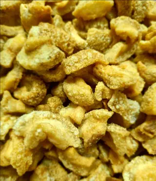 กากหมูกรอบ + กระเทียมเจียว ( 40+20 g )