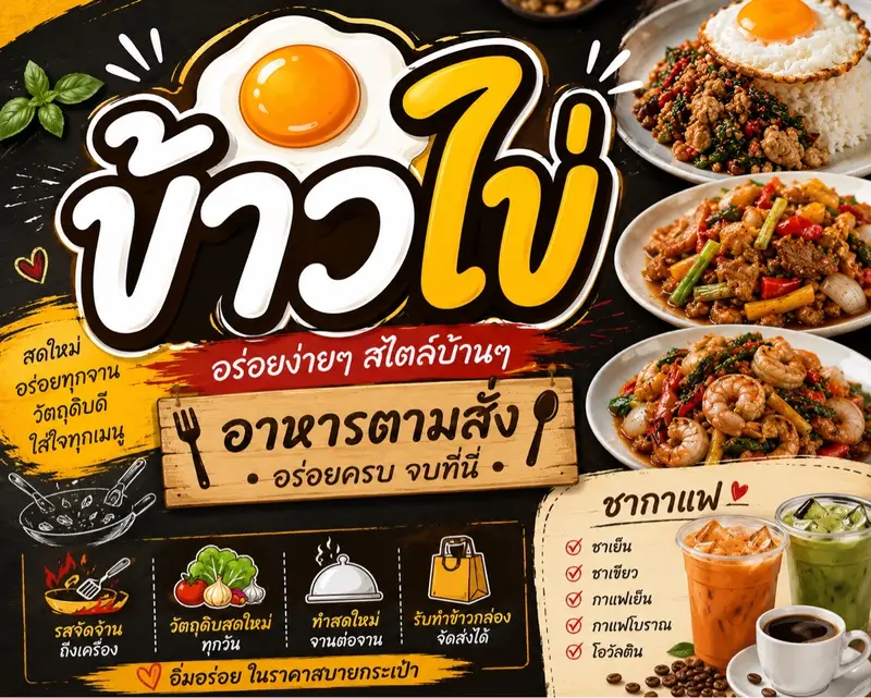 ข้าวขาหมู&ตามสั่ง