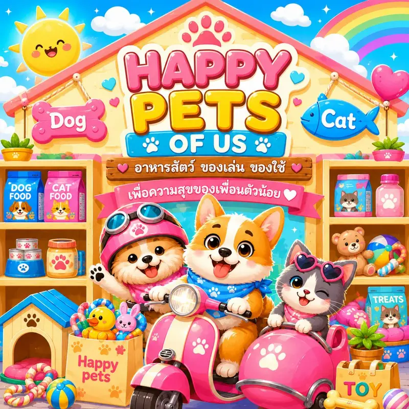 Happy pets of us