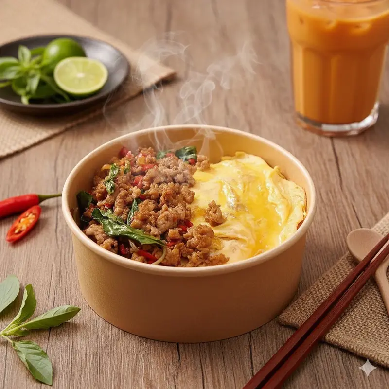 ข้าวกะเพราไข่ข้น by Egg to Day