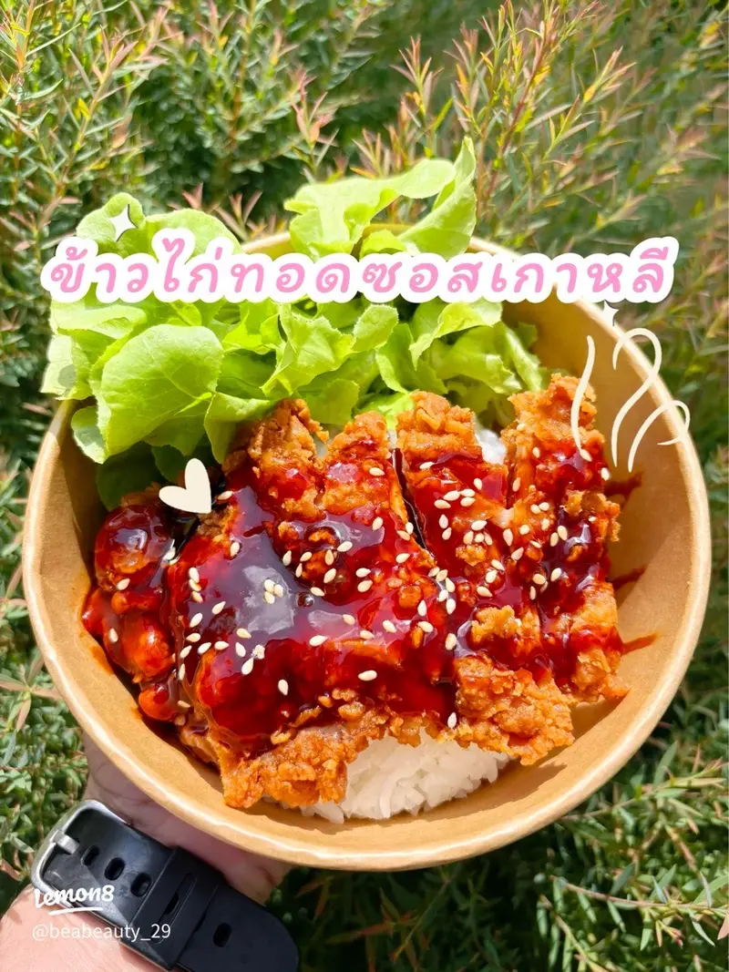 ข้าวไก่ทอดเกาหลี&มาม่าเกาหลี