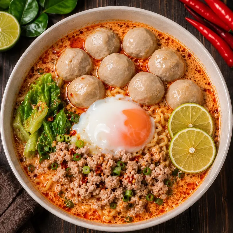 มาม่าต้มยำน้ำข้น/ซุปหม่าล่าสูตรมะนาวแท้